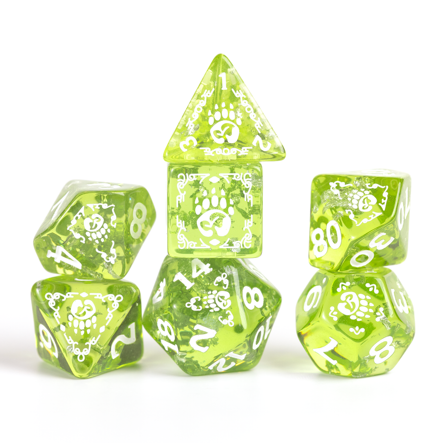 Dungeons & Dragons Adventure Dice by Sirius Dice - Druid [Green]