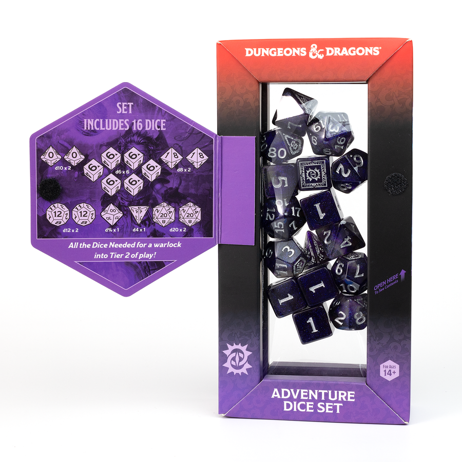 Dungeons & Dragons Adventure Dice by Sirius Dice - Warlock [Purple]
