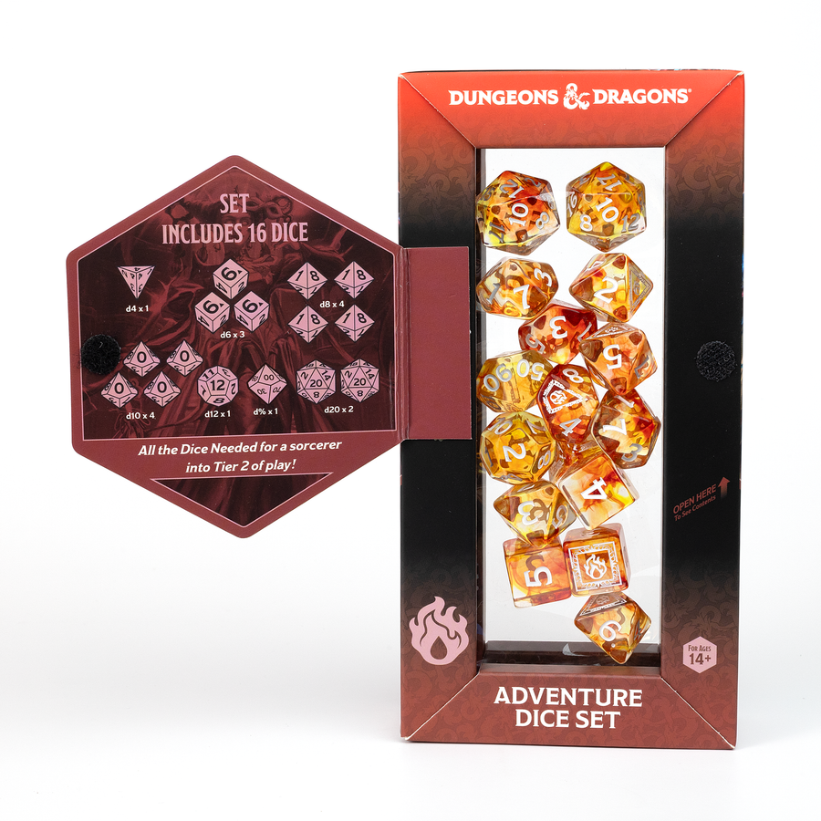 Dungeons & Dragons Adventure Dice by Sirius Dice - Sorcerer [Orange]