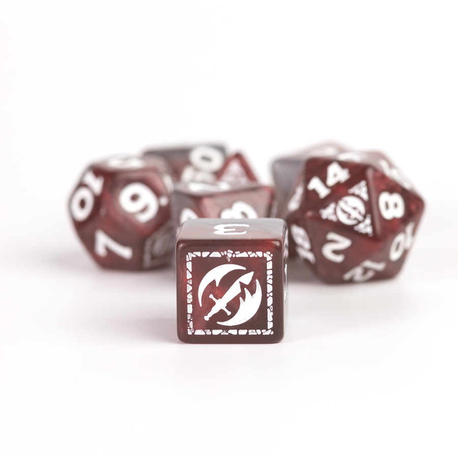 Dungeons & Dragons Adventure Dice by Sirius Dice - Fighter [Red]