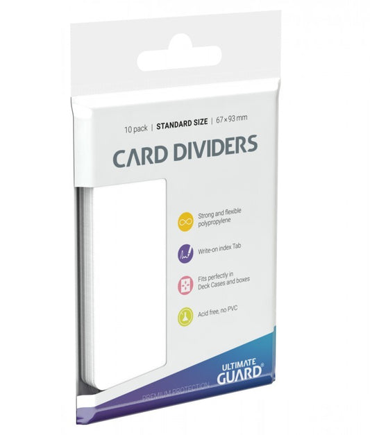 Ultimate Guard Card Dividers - Standard Size (10 pack) - White