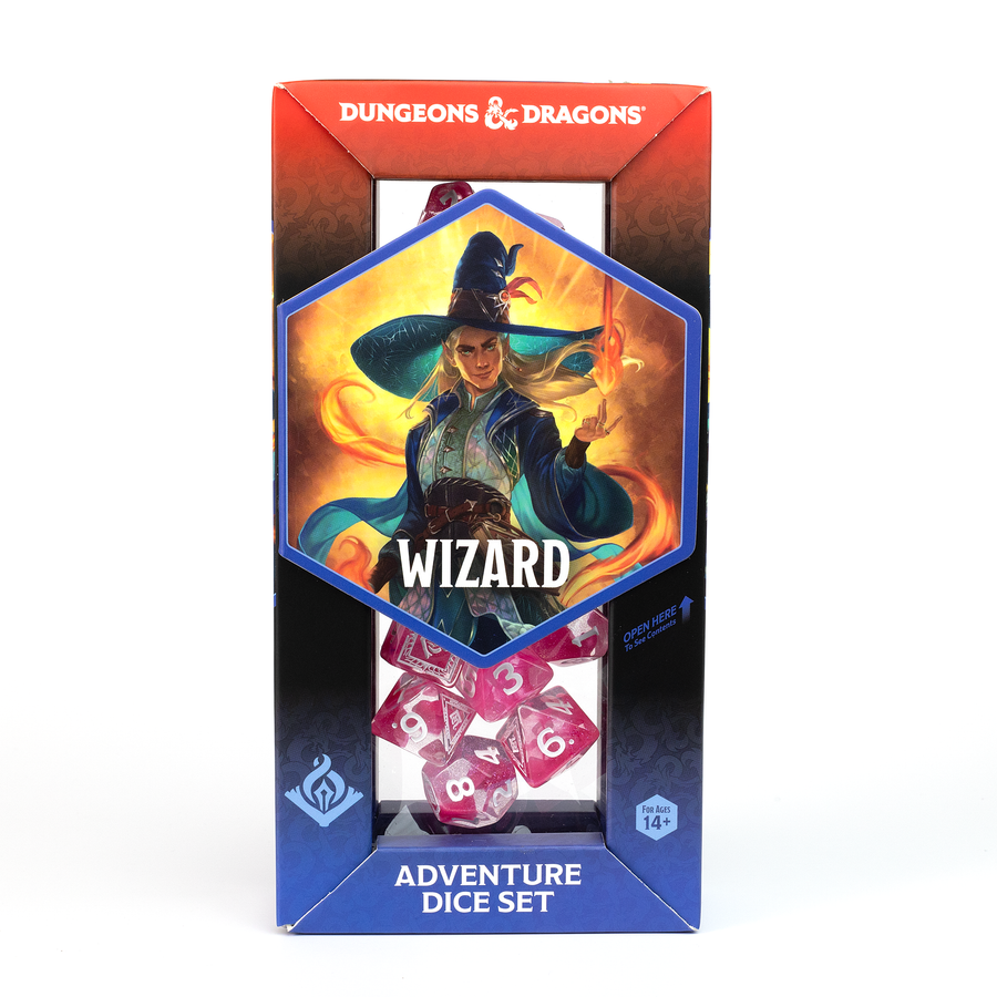 Dungeons & Dragons Adventure Dice by Sirius Dice - Wizard [Fushsia]