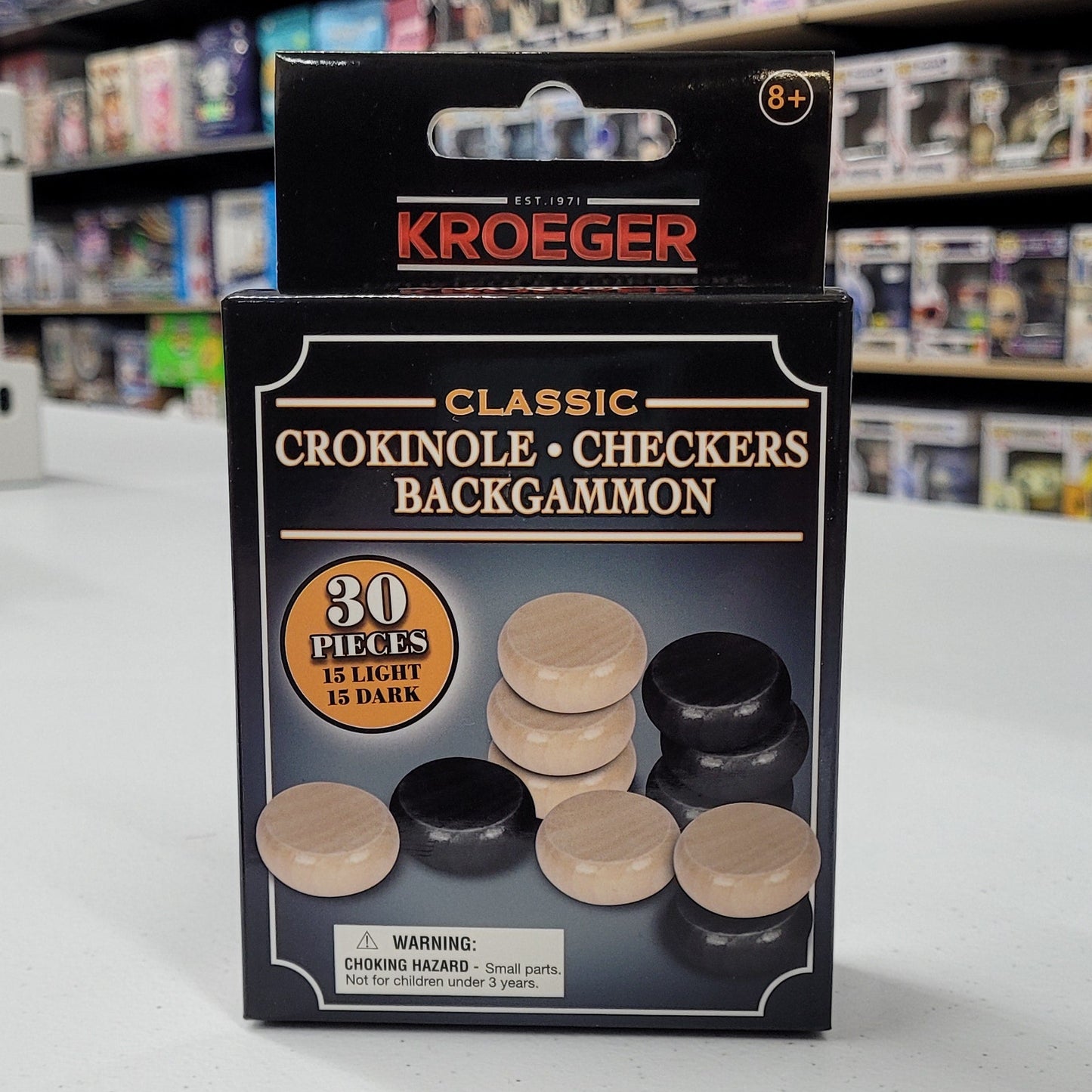 Wooden Game Pieces for Chess, Checkers or Crokinole Board Game