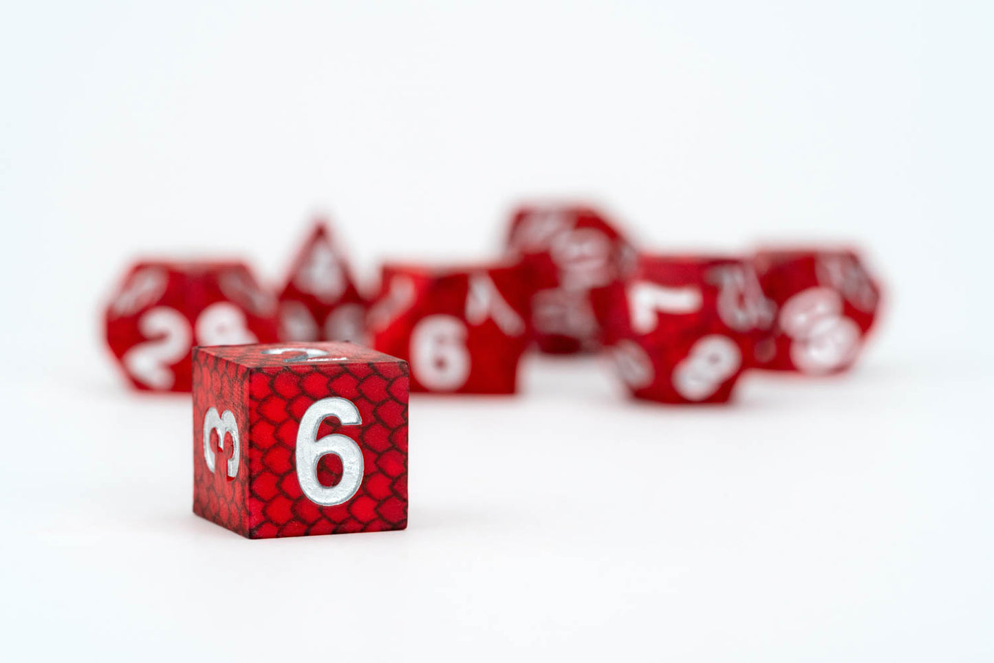 FanRoll Dragon Storm Silicone Dice - Red Dragon Scales