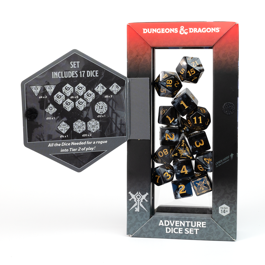 Dungeons & Dragons Adventure Dice by Sirius Dice - Rogue [Black]