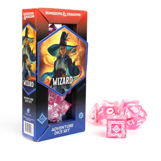 Dungeons & Dragons Adventure Dice by Sirius Dice - Wizard [Fushsia]
