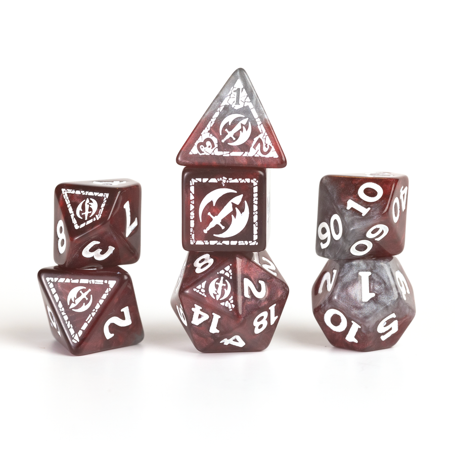 Dungeons & Dragons Adventure Dice by Sirius Dice - Fighter [Red]