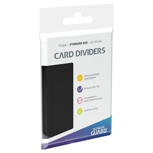 Ultimate Guard Card Dividers - Standard Size (10 pack) - Black