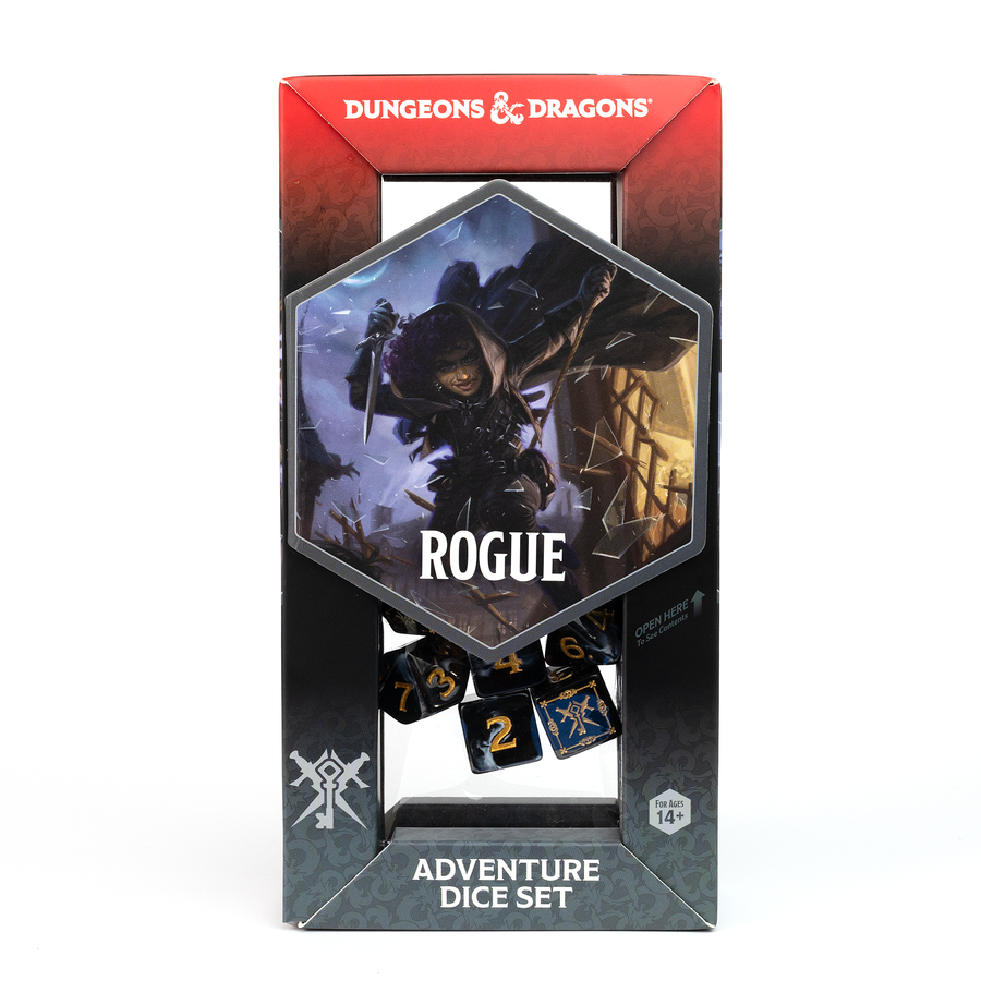 Dungeons & Dragons Adventure Dice by Sirius Dice - Rogue [Black]