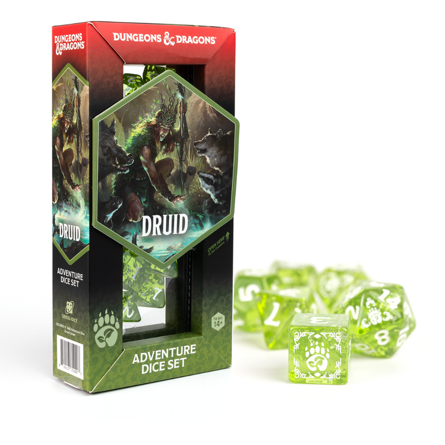 Dungeons & Dragons Adventure Dice by Sirius Dice - Druid [Green]