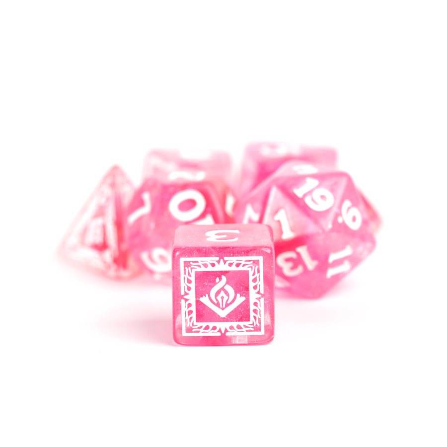 Dungeons & Dragons Adventure Dice by Sirius Dice - Wizard [Fushsia]