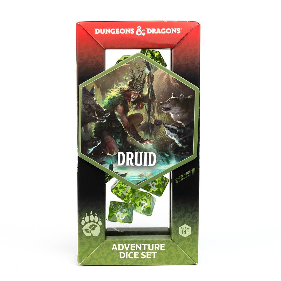 Dungeons & Dragons Adventure Dice by Sirius Dice - Druid [Green]