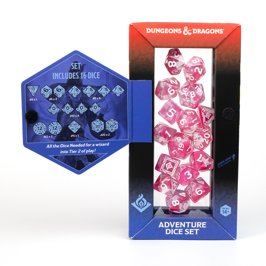 Dungeons & Dragons Adventure Dice by Sirius Dice - Wizard [Fushsia]
