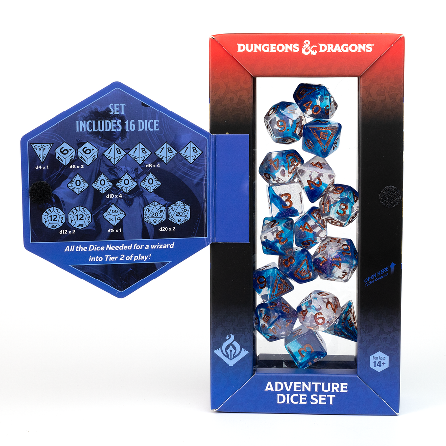Dungeons & Dragons Adventure Dice by Sirius Dice - Wizard (Blue)