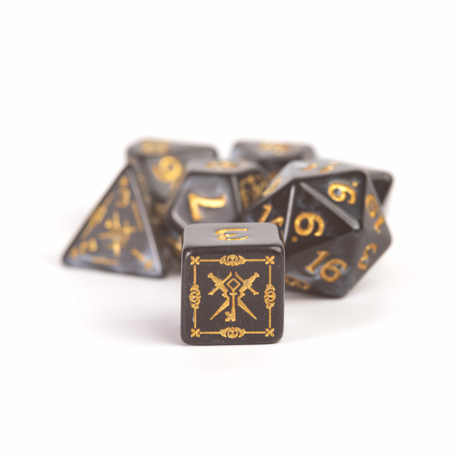 Dungeons & Dragons Adventure Dice by Sirius Dice - Rogue [Black]