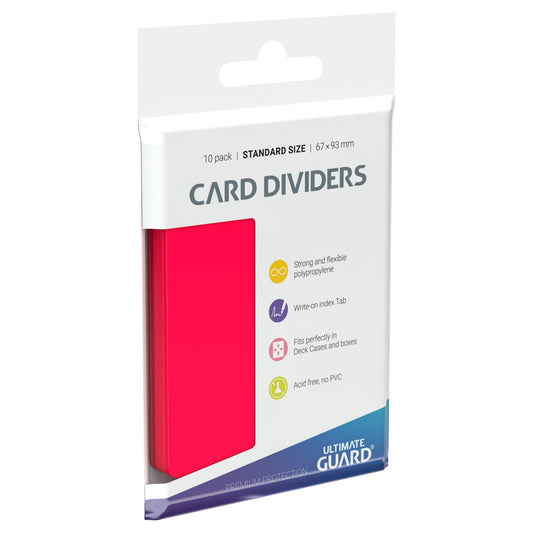 Ultimate Guard Card Dividers - Standard Size (10 pack) - Red