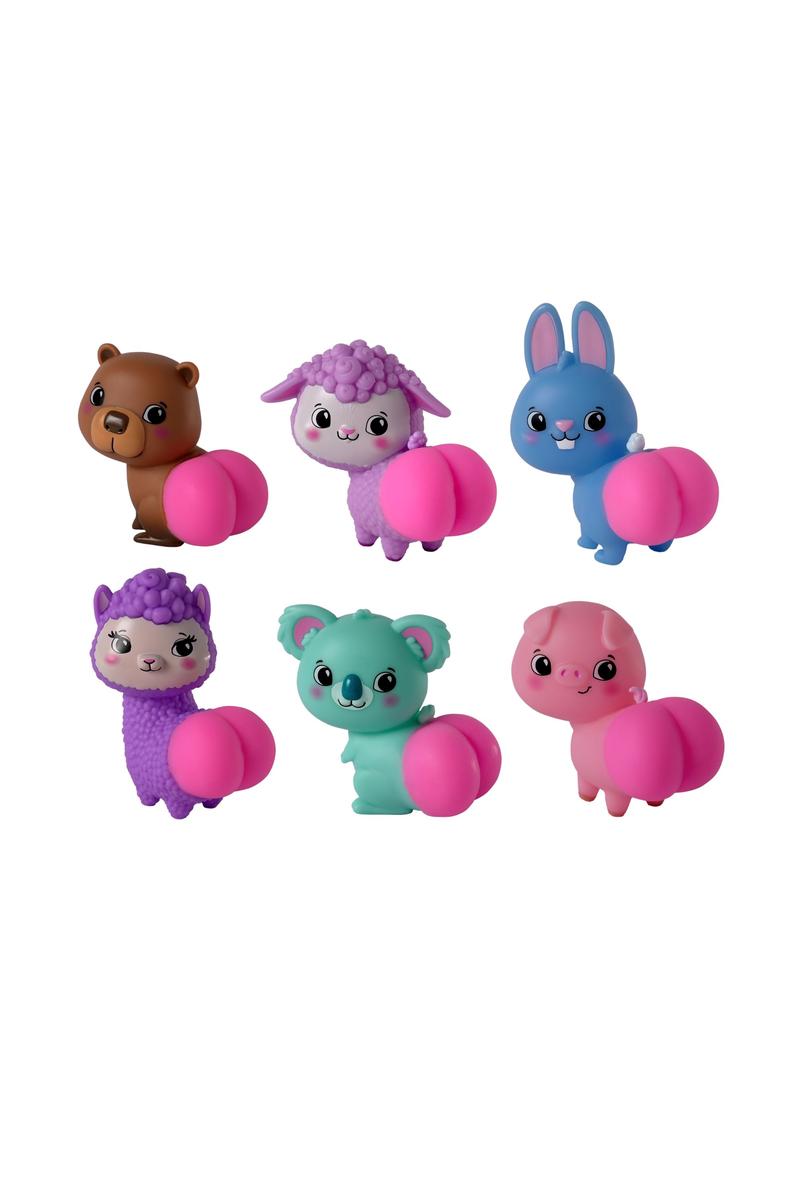 Squishy Tushy single-pack assortment examples; one randomly assorted figure per pack, not all characters included.