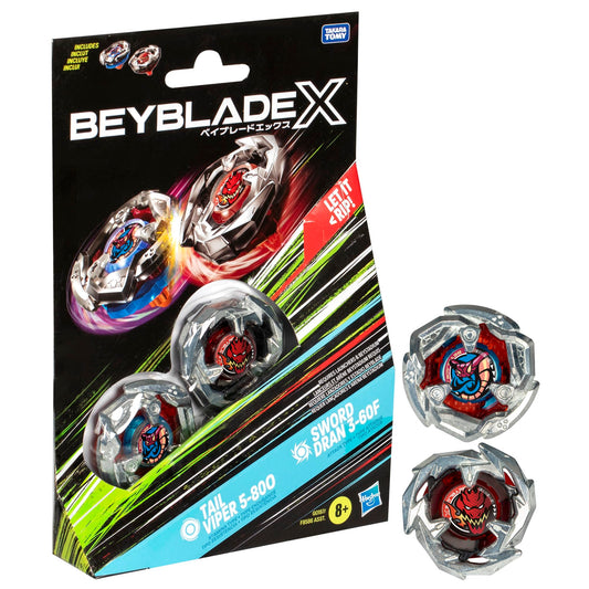 Beyblade X: Tail Viper 5-800 & Sword Dran 3-60F
