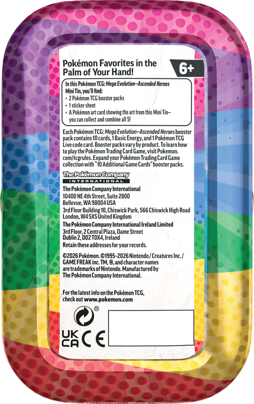 Pokémon TCG: Ascended Heroes Mini Tin (Various Art) [Pre-Order]