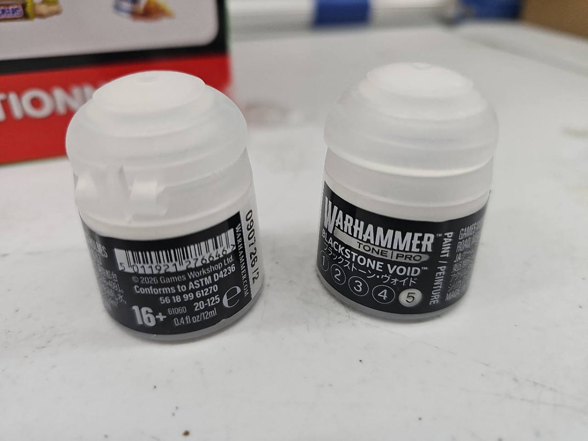 Warhammer Tone Pro Blackstone Void 5 12 mL, front and back label views; sold individually
