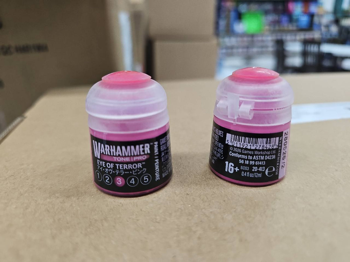 Warhammer Tone Pro Eye of Terror 3 12 mL, front and back label views; sold individually