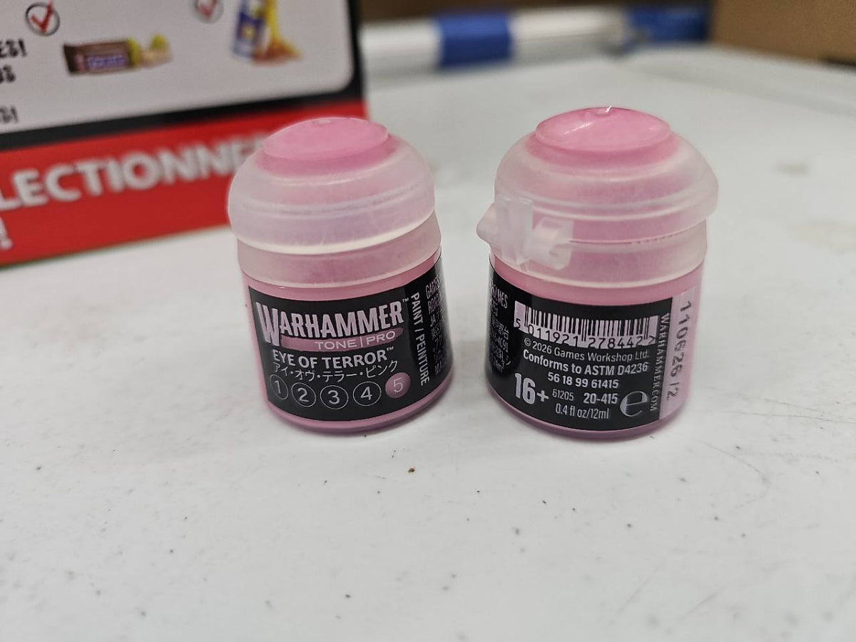 Warhammer Tone Pro Eye of Terror 5 12 mL, front and back label views; sold individually
