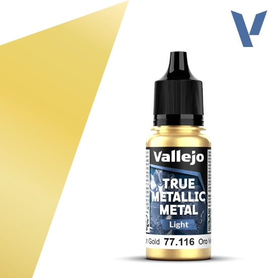 Vallejo True Metallic Metal: Greenish Gold (Light) – 18 ml [77.116]