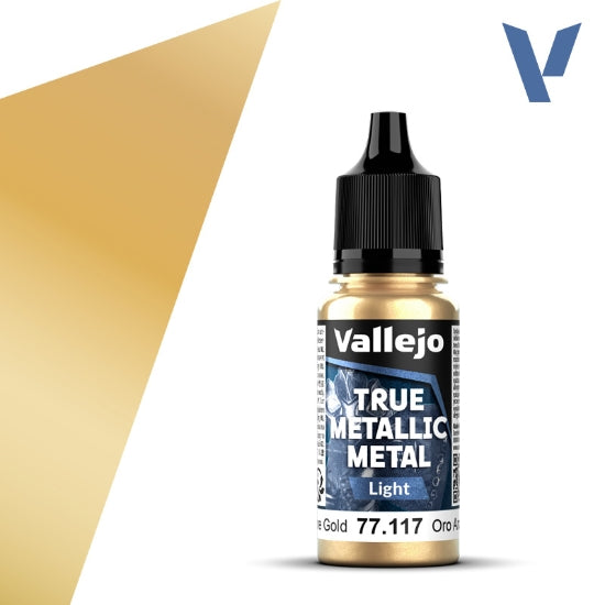 Vallejo True Metallic Metal: Arcane Gold (Light) – 18 ml [77.117]