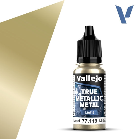 Vallejo True Metallic Metal: Aged Metal (Light) – 18 ml [77.119]
