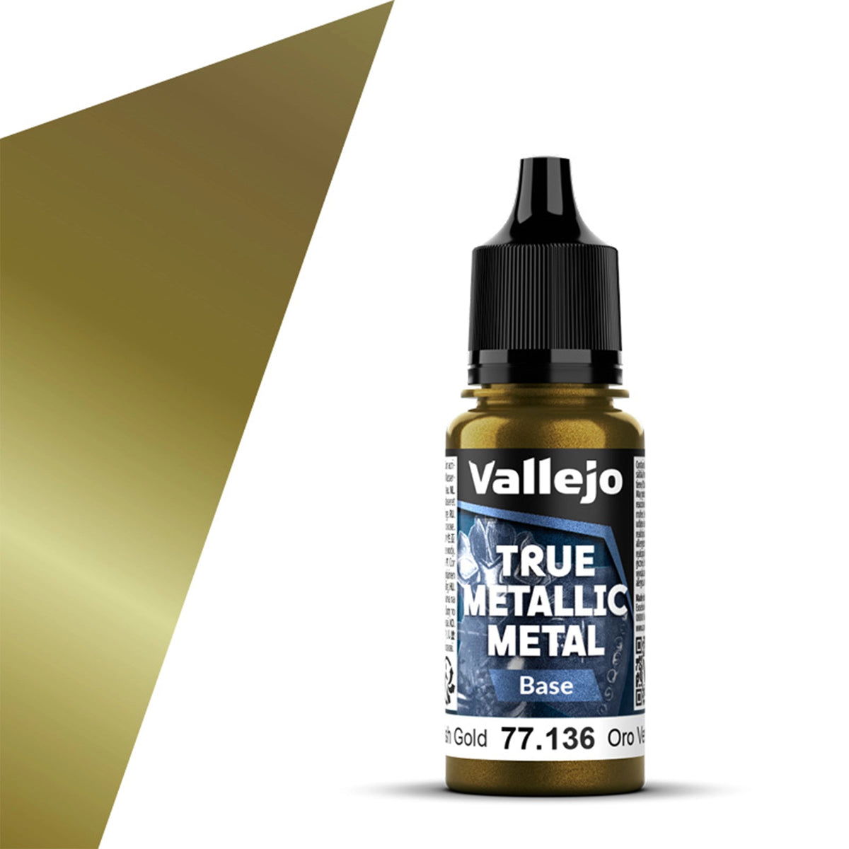 Vallejo True Metallic Metal: Greenish Gold (Base) – 18 ml [77.136]