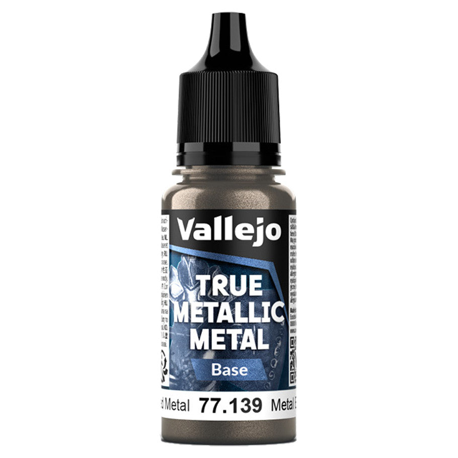Vallejo True Metallic Metal: Aged Metal (Base) – 18 ml [77.139]