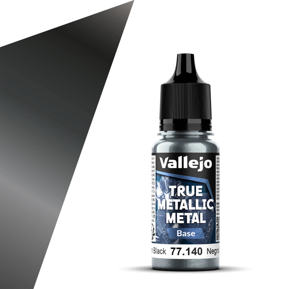 Vallejo True Metallic Metal: Obsidian Black (Base) – 18 ml [77.140]