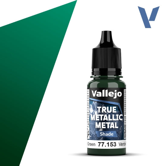 Vallejo True Metallic Metal: Beetle Green (Shade) – 18 ml [77.153]