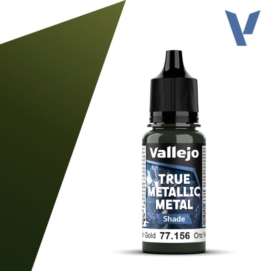 Vallejo True Metallic Metal: Greenish Gold (Shade) – 18 ml [77.156]