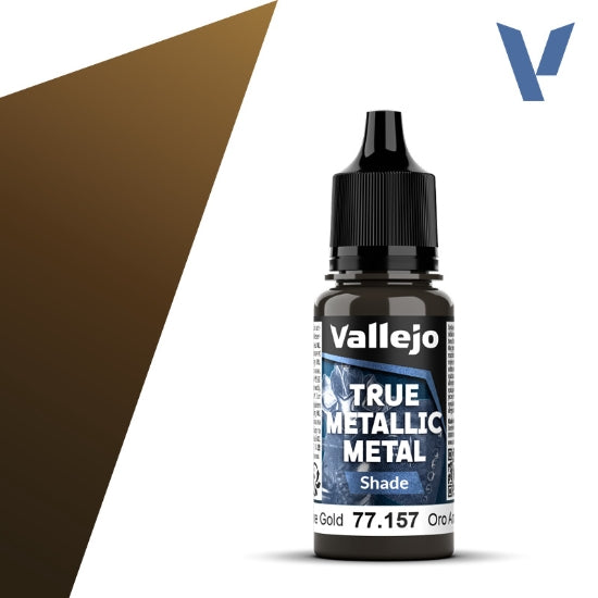 Vallejo True Metallic Metal: Arcane Gold (Shade) – 18 ml [77.157]