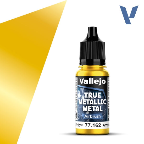 Vallejo True Metallic Metal: Radiant Yellow (Airbrush) – 18 ml [77.162]