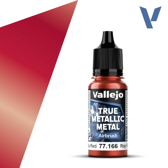 Vallejo True Metallic Metal: Ruby Red (Airbrush) – 18 ml [77.166]