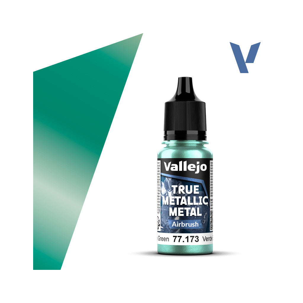 Vallejo True Metallic Metal: Beetle Green (Airbrush) – 18 ml [77.173]