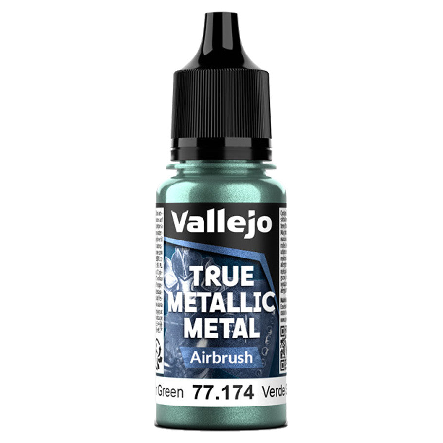 Vallejo True Metallic Metal: Dusken Green (Airbrush) – 18 ml [77.174]