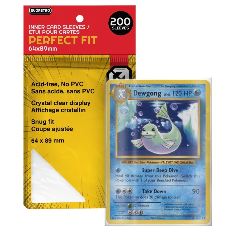 EVORETRO Perfect Fit Card Sleeves 64mmx89mm (pack of 200 sleeves) Galactic Trading Post EVORETRO Perfect Fit Card Sleeves 64mmx89mm (pack of 200 sleeves) Galactic Trading Post