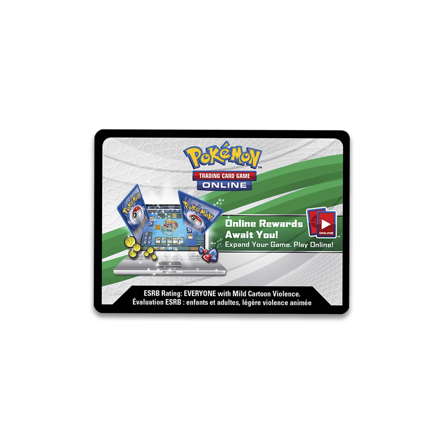 Image of a code card that is included with the Elite Trainer Box. This card can be used for the online TCG.
