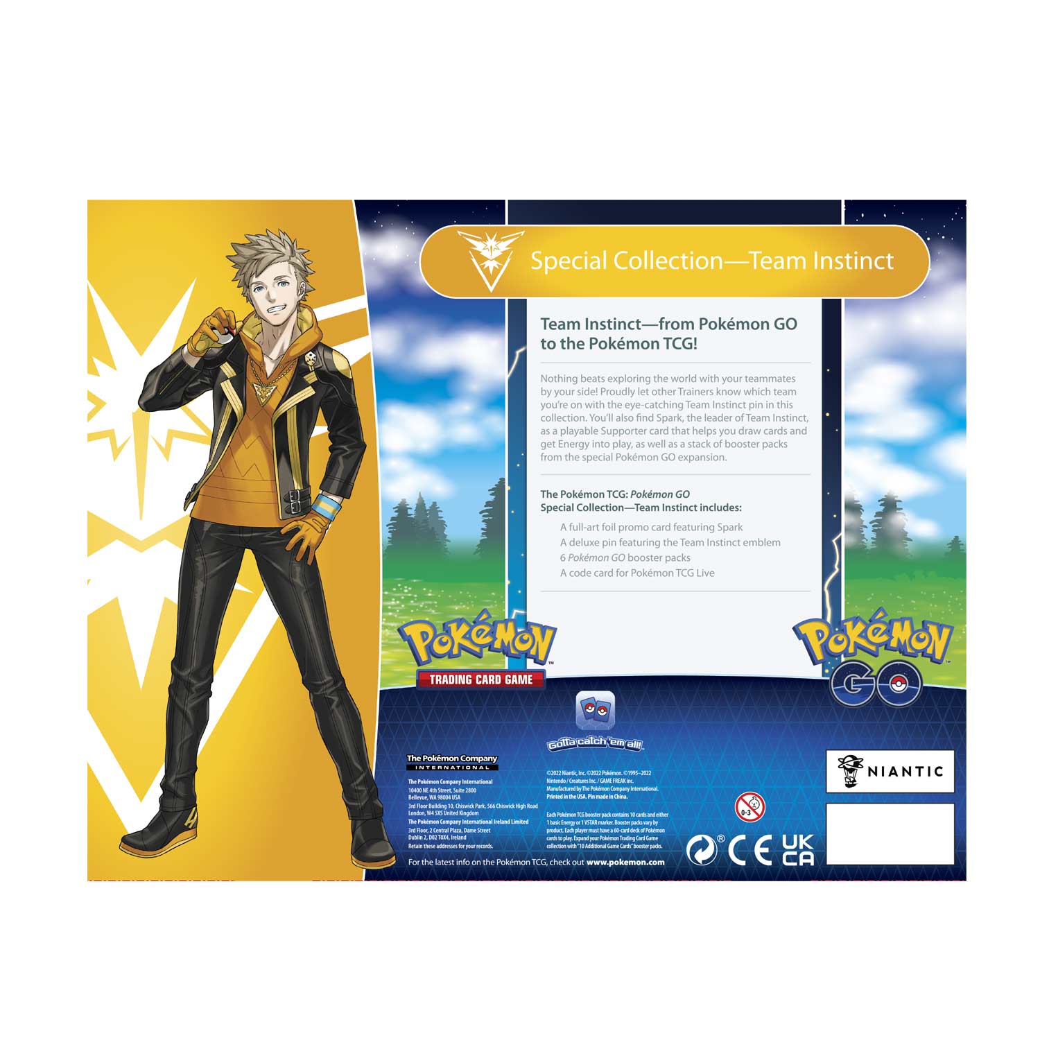 Back of Team Instinct (Yellow version) is shown.