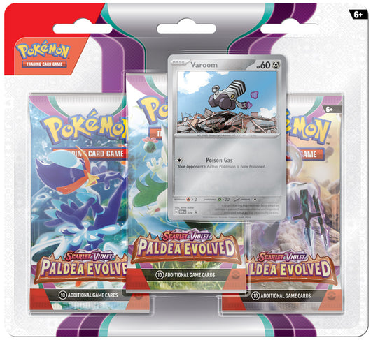 Pokémon TCG: Paldea Evolved 3-Pack Blister (Varoom)