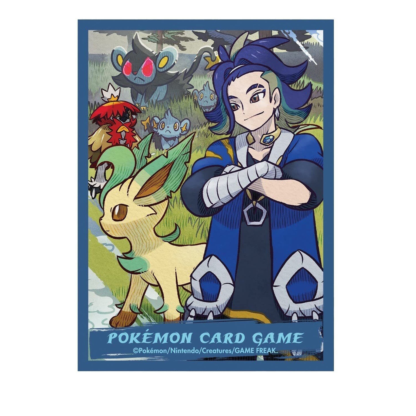 Pokémon Card Game | Japan-Exclusive Hisui Days (Adaman & Leafeon) Sleeves (Pack of 64)