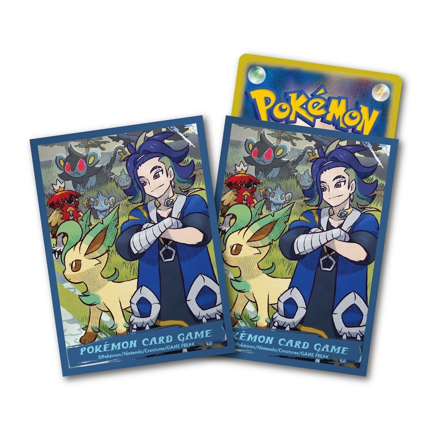 Pokémon Card Game | Japan-Exclusive Hisui Days (Adaman & Leafeon) Sleeves (Pack of 64)