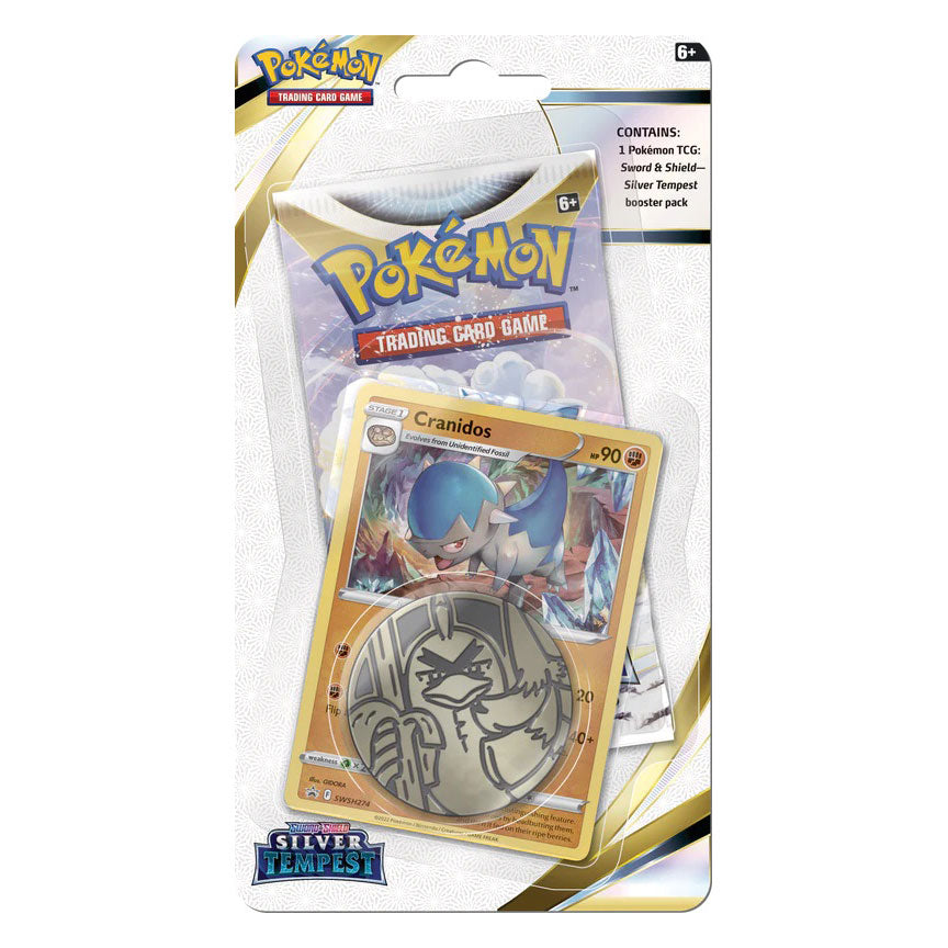 Pokémon TCG: Silver Tempest Checklane Blister (Cranidos or Hisuian Basculin)